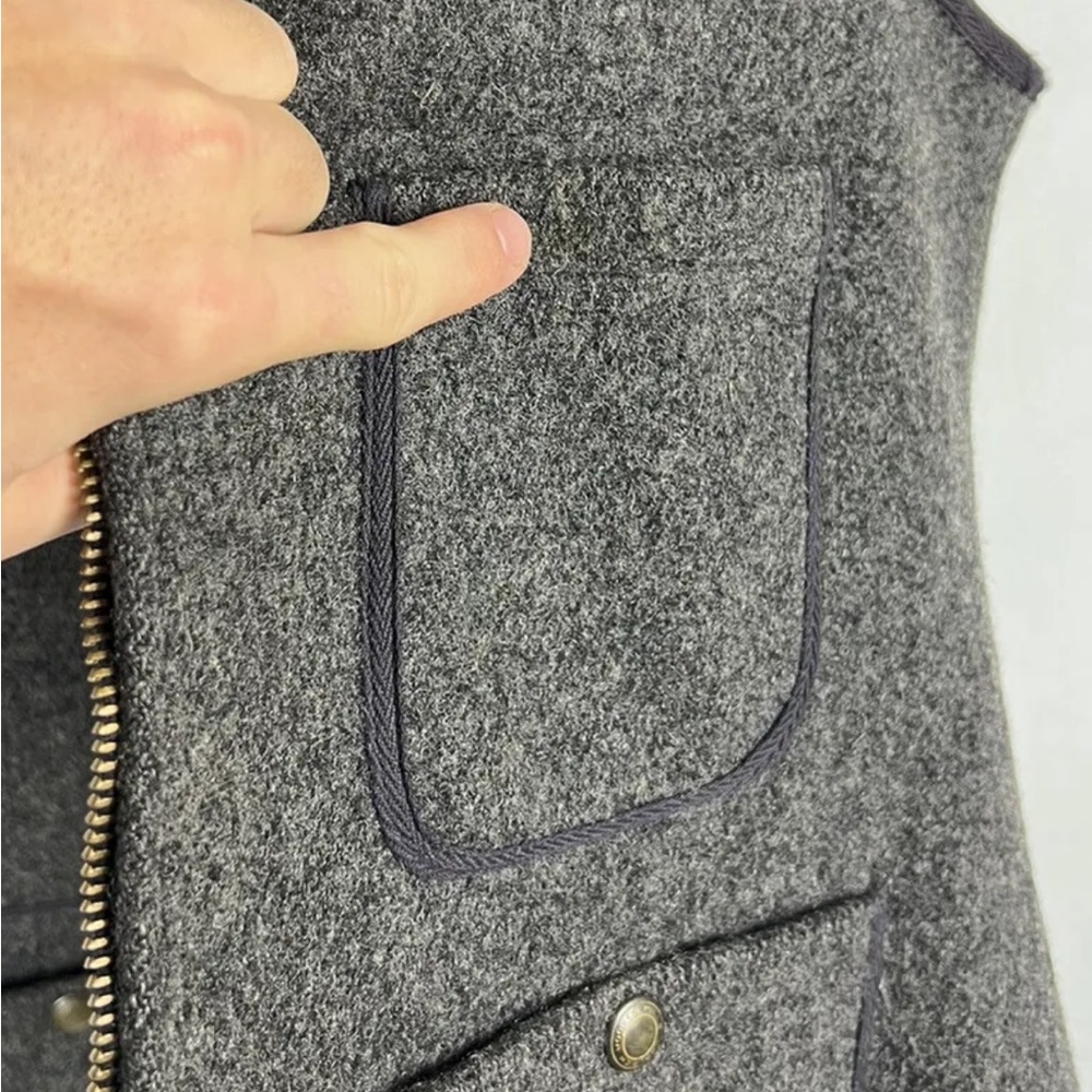 Vintage 50s WOOLRICH Utility Pocket Zip Vest Men’s S Browns Beach Style RARE - Picture 8 of 8